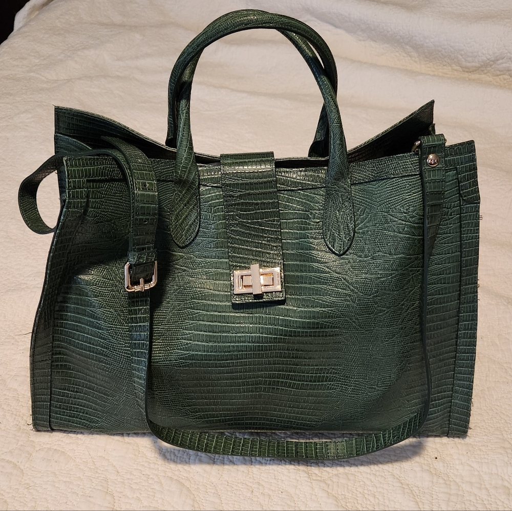 Claudia Large Green Totebag.